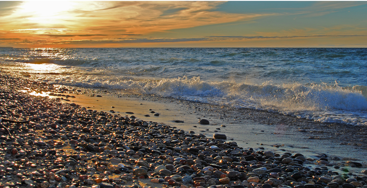 Lake Superior Shoreline Sunset