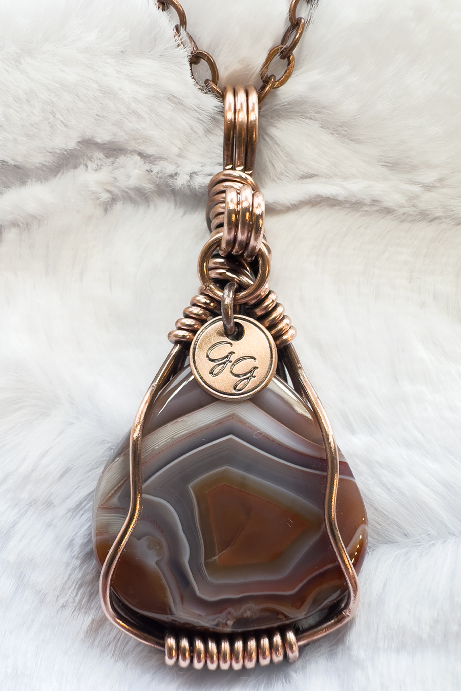 Colorful Fun Lake Superior Agate Pendant I