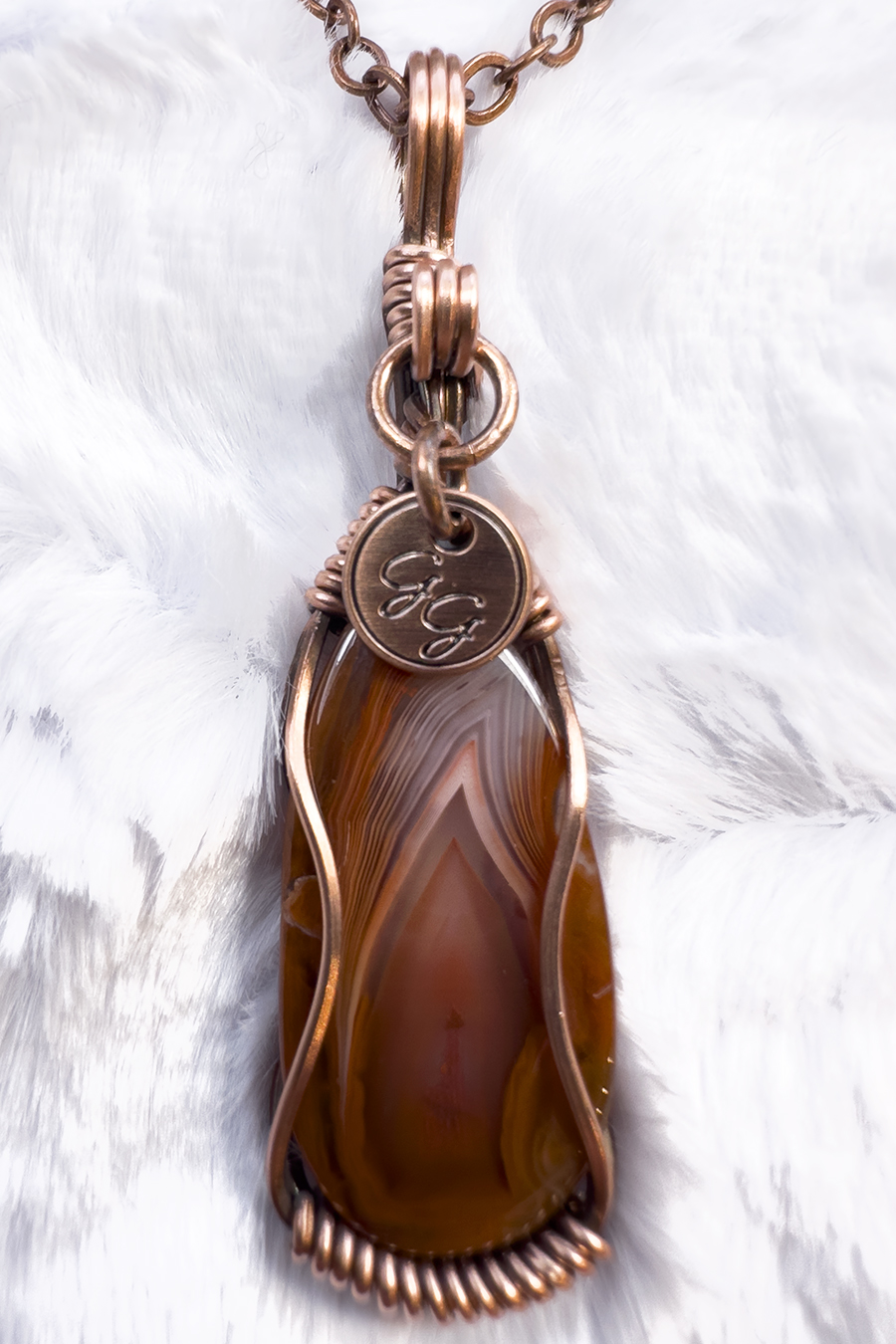 Gemmy Red Little Shadow Agate Pendant IIII