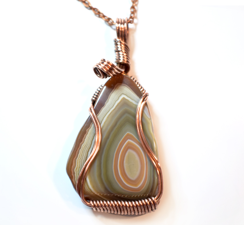 Attractive Bold Banded Agate Pendant II +