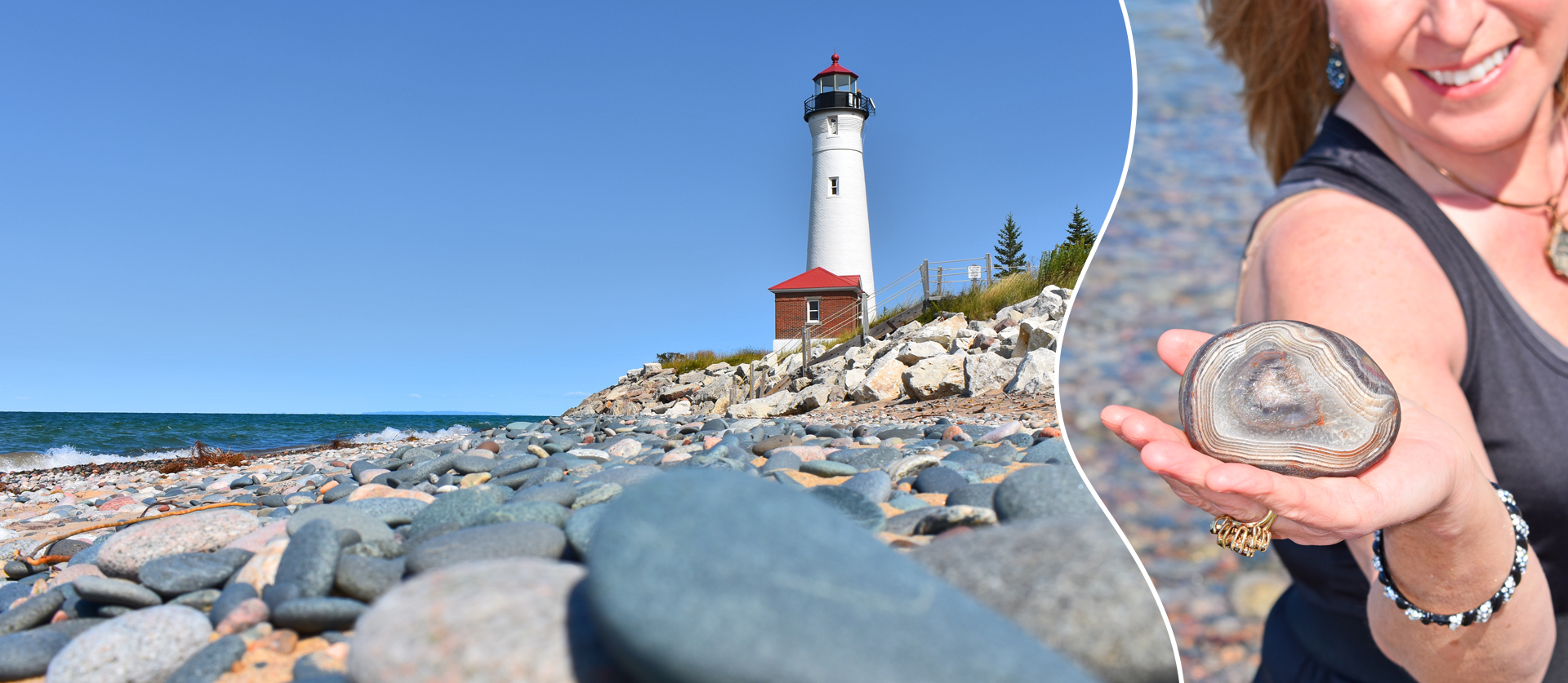 Lake Superior Shoreline Crisp Point Lighthouse
